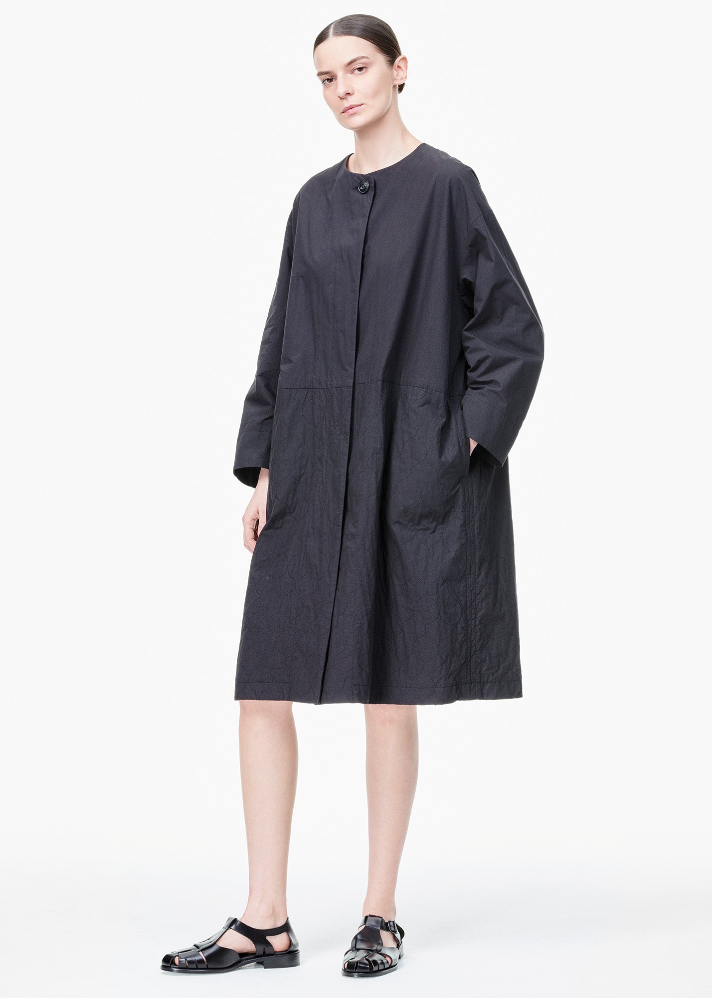 Arts & Science Quilt Combi Light Coat Black | Tiina The Store