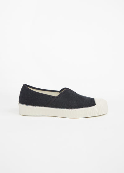 Special V Slip On Linen Black